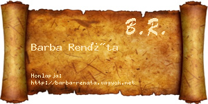 Barba Renáta névjegykártya